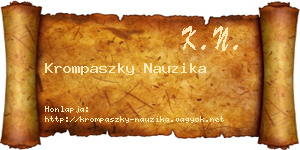 Krompaszky Nauzika névjegykártya